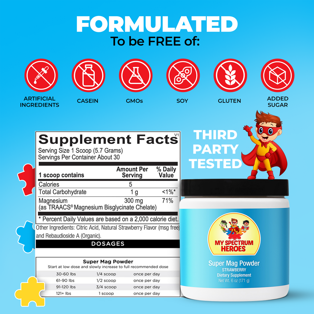 Super Mag Powder – Kids Magnesium (Strawberry)